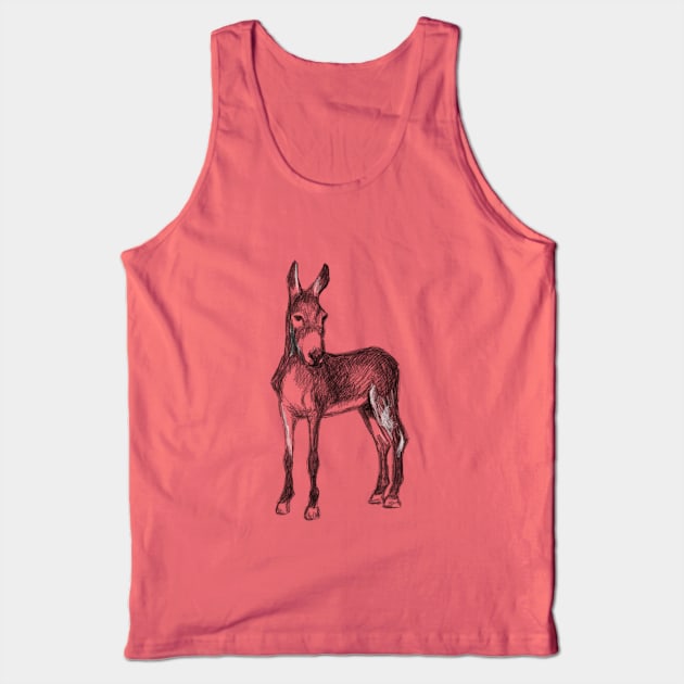 Donkey Sketch Tank Top by cheriedirksen